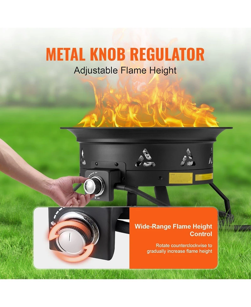 Slickblue Portable Propane Gas Fire Pit for Outdoor Heating – Ideal for Camping, Backyard, and Patio Use