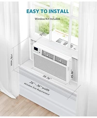 Cowsar 14,000 Btu Window Air Conditioner Cools up to 650 Sq. ft, Ultra Quiet Window Ac Unit with Remote Control, 4 in 1 Energy Saving Air Conditioner
