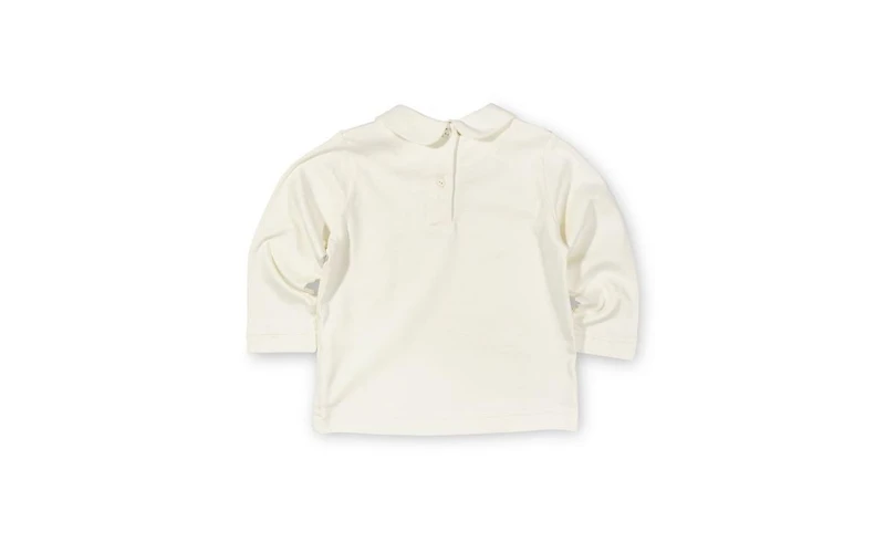 Florence Eiseman Toddler Girls Knit Long Sleeve Blouse With Embroidered Flowers