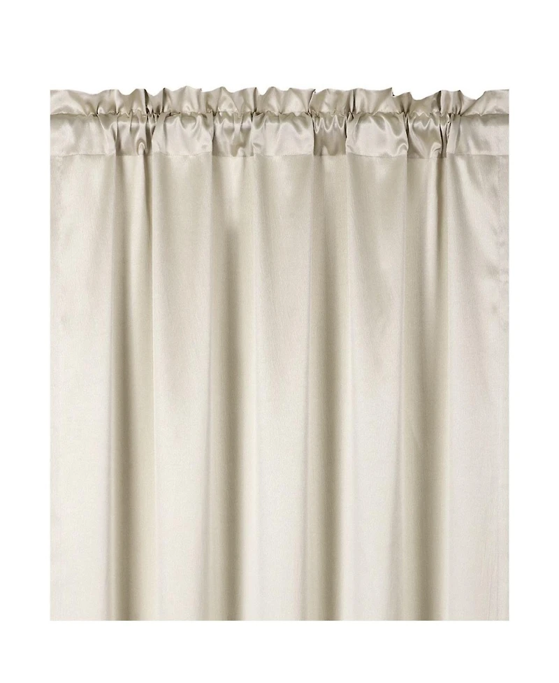 Kate Aurora Ultra Lux Faux Silk Regency Crinkle Rod Pocket Semi Sheer Single Curtain Panel - 52 in. W x 84 L