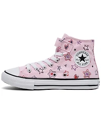 Converse Little Girls Chuck Taylor All Star Doodles Stay-Put Closure Strap High Top Casual Sneakers from Finish Line