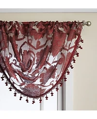 Kate Aurora Organza Sheer Milawi Complete 5 Piece Window Curtain Set