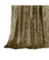 Kate Aurora Park Avenue 2 Piece Criss-Cross Tab Top Velvet Window Curtain Panels - 84 in. Long - Moss