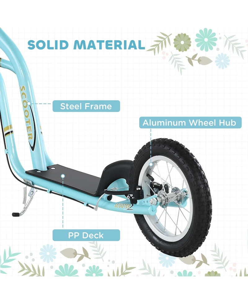 Aosom Youth Scooter Front and Rear Caliper Dual Brakes