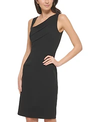 Calvin Klein Women's Asymmetric Scuba Sheath Dress