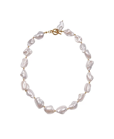 Tseatjewelry Liv Necklace pearl 18k gold plated on stainless steel