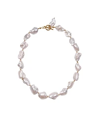 Tseatjewelry Liv Necklace pearl 18k gold plated on stainless steel
