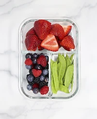 Sedona Kitchen 2-Pack Three Compartment Glass Storage Set