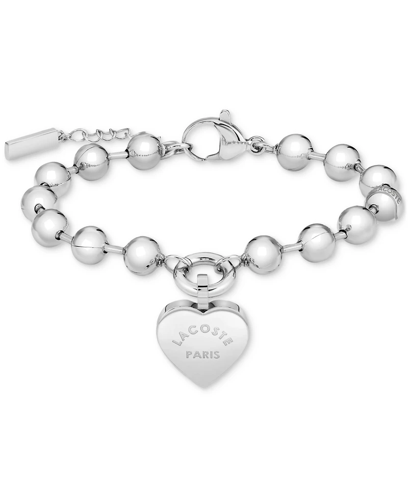 Lacoste Logo Heart Beaded Bracelet