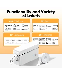 Nelko P31-s Label Maker Machine with Tape, Portable Thermal Printer, Portable Bluetooth Label Printer for Organizing Storage Office Home, Sticker Make