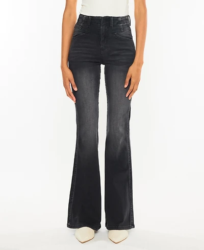 Kancan Women's Ultra High Rise Flare Jeans