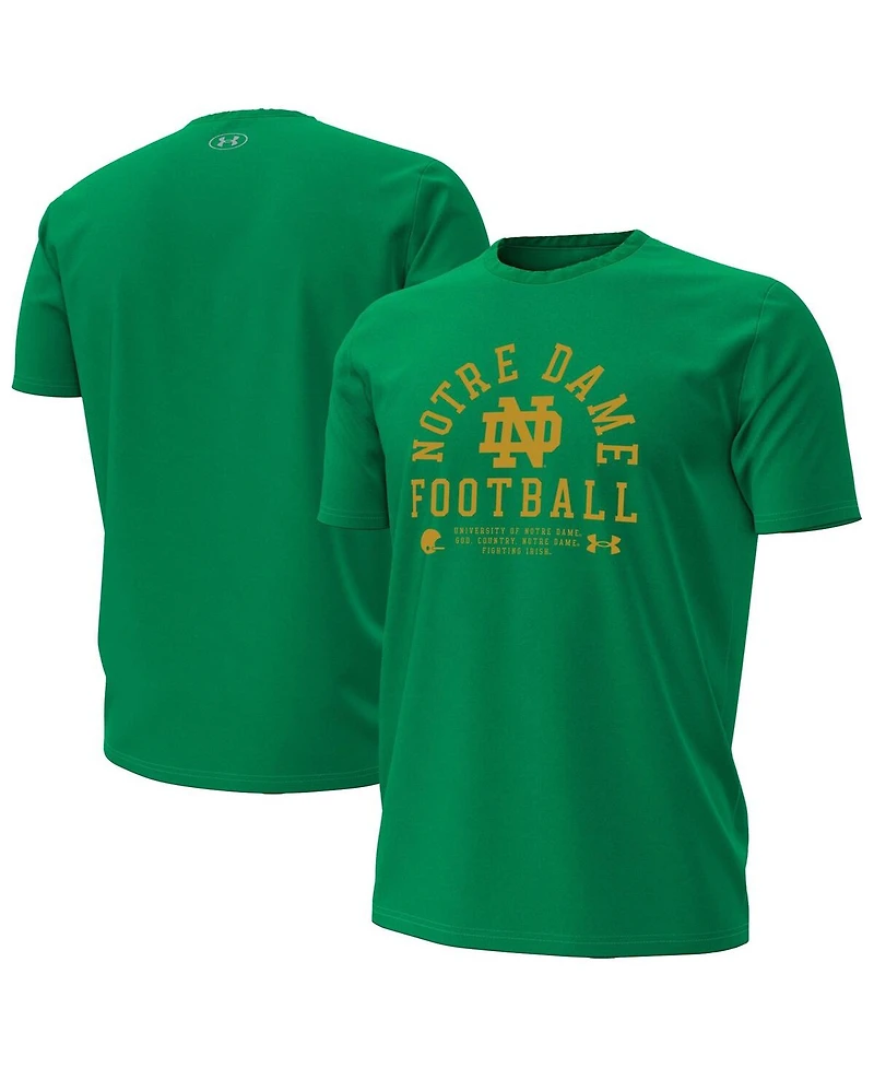 Under Armour Men's Kelly Green Notre Dame Fighting Irish 2025 Sideline Football Performance T-Shirt