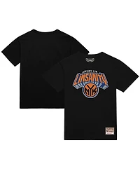 Mitchell & Ness Men's Jeremy Lin Black New York Knicks Sanity Logo T-Shirt