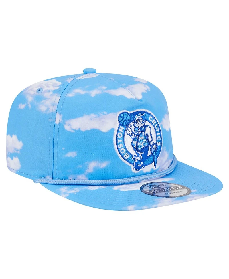 New Era Men's Light Blue Boston Celtics Head in the Clouds Golfer Rope Adjustable Hat