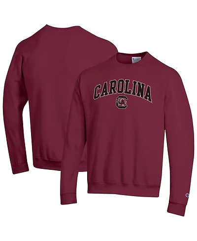 Champion Men's Garnet South Carolina Gamecocks Arch Over Logo Pullover Sweatshirt