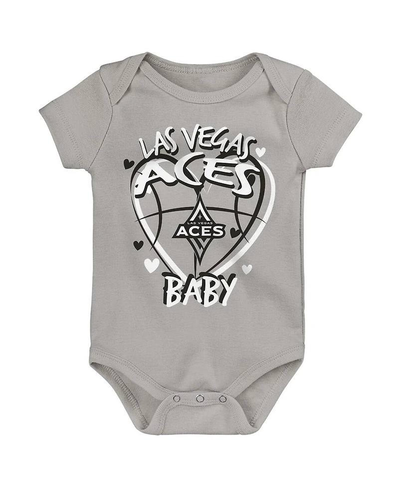 Outerstuff Baby Boys and Girls 3-Piece Las Vegas Aces Slide Home Creeper Set