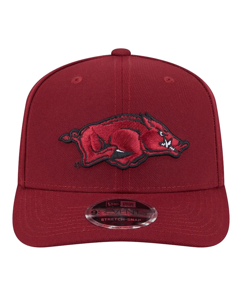 New Era Men's Cardinal Arkansas Razorbacks Team Collective 9SEVENTY Stretch-snap Adjustable Hat