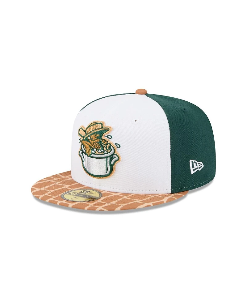 New Era Men's White Charleston RiverDogs Theme Nights 59FIFTY Fitted Hat
