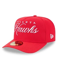New Era Men's Red Atlanta Hawks 2025 Nba Draft A-Frame 59FIFTY Fitted Hat