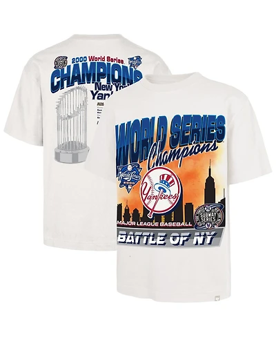 '47 Brand Men's Cream New York Yankees 2000 World Series s Showcase Mvp Foundation T-Shirt