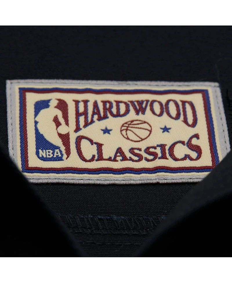 Mitchell & Ness Men's Black Los Angeles Lakers Hardwood Classics Camp Shirt