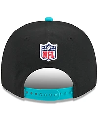 New Era Big Boys and Girls Black/Aqua Miami Dolphins 2025 Nfl Draft A-Frame 9FIFTY Snapback Hat