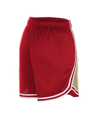 New Era Women's Gold/Scarlet San Francisco 49ers Throwback Sport Classics Mesh Shorts