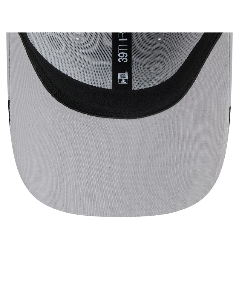 New Era Men's Gray Miami Marlins Linear 39THIRTY Flex Hat