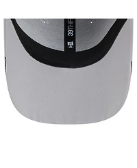 New Era Men's Gray Miami Marlins Linear 39THIRTY Flex Hat