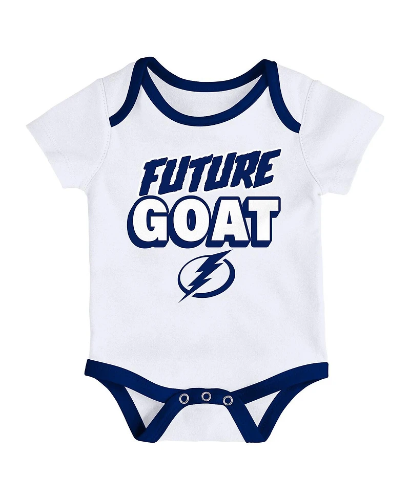 Outerstuff Newborn 3-Pack Tampa Bay Lightning Loyal Buddies Bodysuit Set