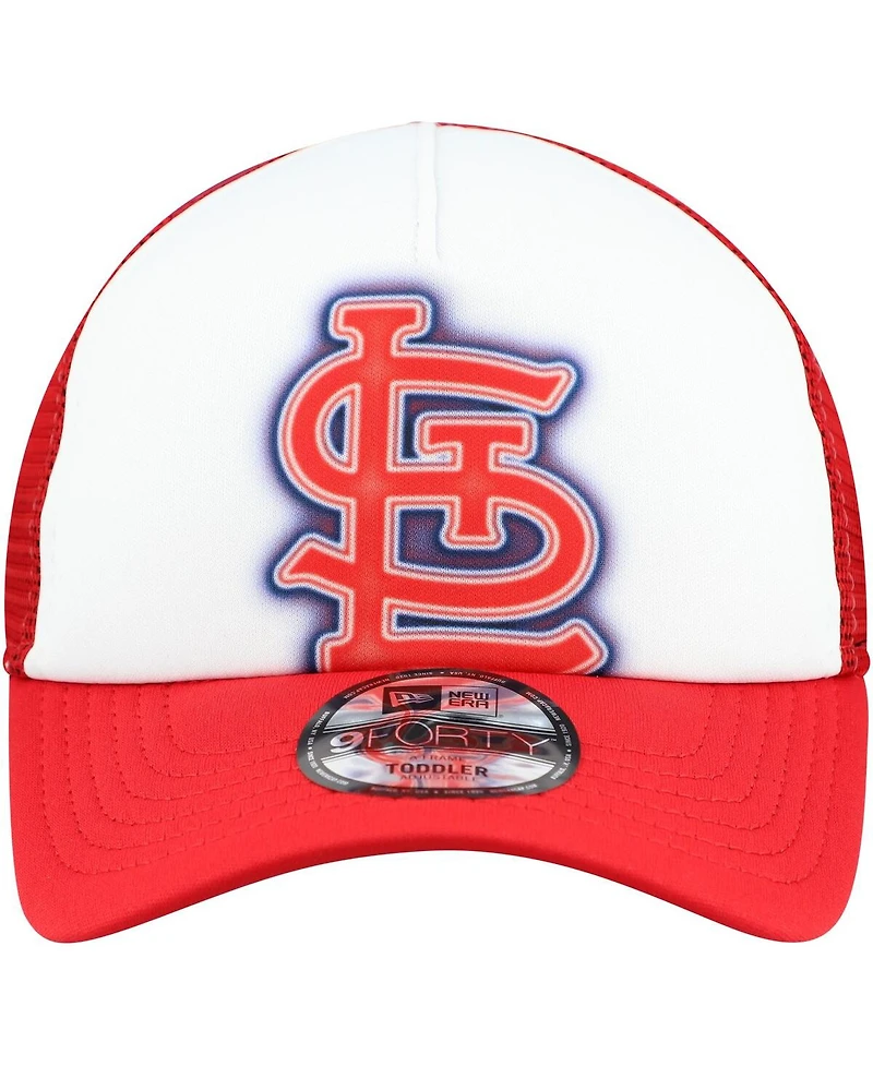 New Era Toddler White/Red St. Louis Cardinals Painted A-Frame 9FORTY Trucker Adjustable Hat