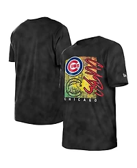 New Era Women's Black Chicago Cubs Sport Classics Enzyme Wash Oversized T-Shirt