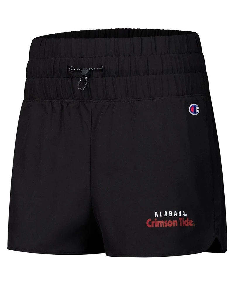 Champion Women's Black Alabama Crimson Tide Tailgate Her Woven Shorts