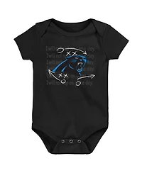 Outerstuff Baby Boys and Girls 3-Pack Carolina Panthers Team Starter Bodysuit Set