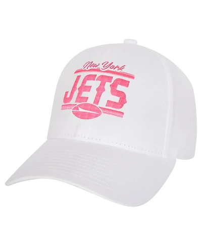 Outerstuff Big Girls New York Jets All White Structured Adjustable Hat