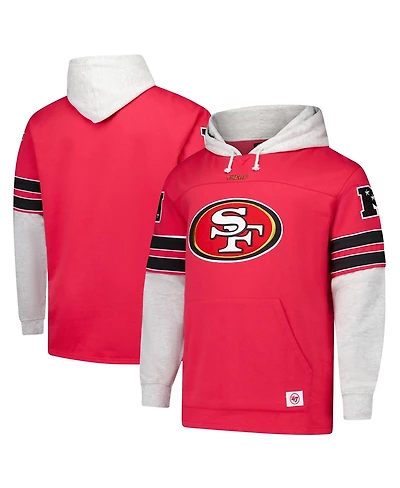 '47 Brand Men's Scarlet San Francisco 49ers Big Tall Lacer Pullover Hoodie
