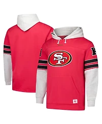 '47 Brand Men's Scarlet San Francisco 49ers Big Tall Lacer Pullover Hoodie