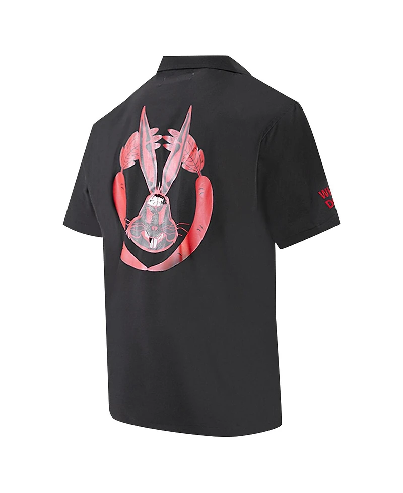 Freeze Max Men's Looney Tunes Bugs Bunny Melted Skeleton Button-Up Shirt
