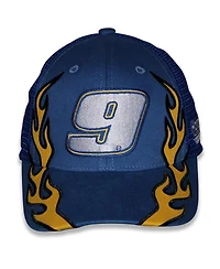 Checkered Flag Sports Big Boys and Girls Blue Chase Elliott Napa Flame Trucker Adjustable Hat