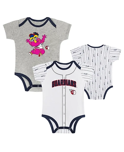 Outerstuff Big Boys and Girls Cleveland Guardians Play Ball 2-Pack Bodysuit Set