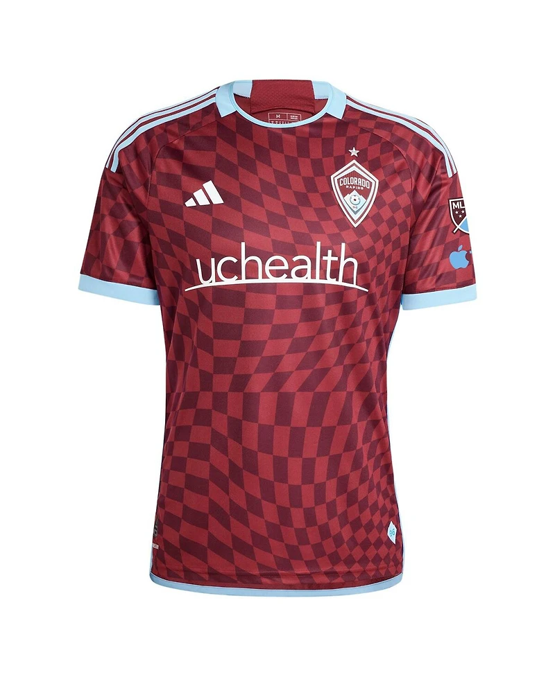 Adidas Men's Cole Bassett Burgundy Colorado Rapids 2024 One Flag Kit Authentic Player Jersey
