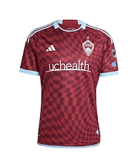 Adidas Men's Cole Bassett Burgundy Colorado Rapids 2024 One Flag Kit Authentic Player Jersey
