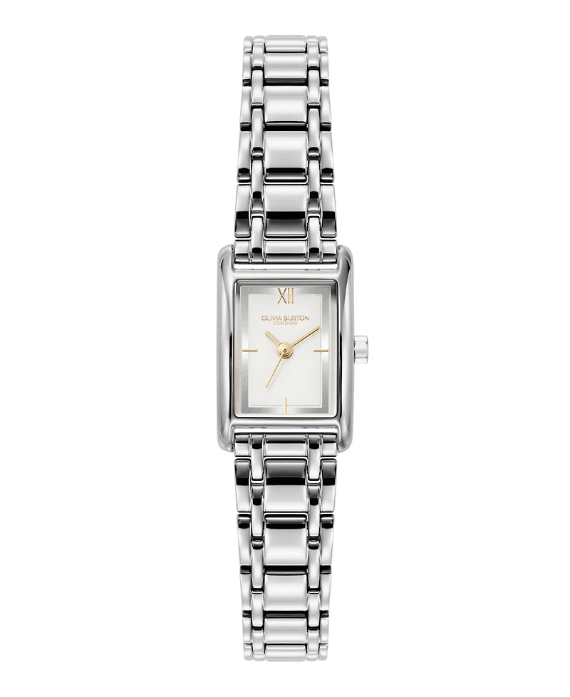Olivia Burton Women's Mini Grove Silver Tone Stainless Steel Bracelet Watch, 16mm