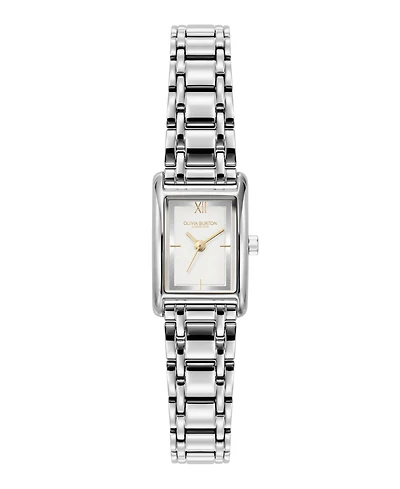 Olivia Burton Women's Mini Grove Silver Tone Stainless Steel Bracelet Watch, 16mm