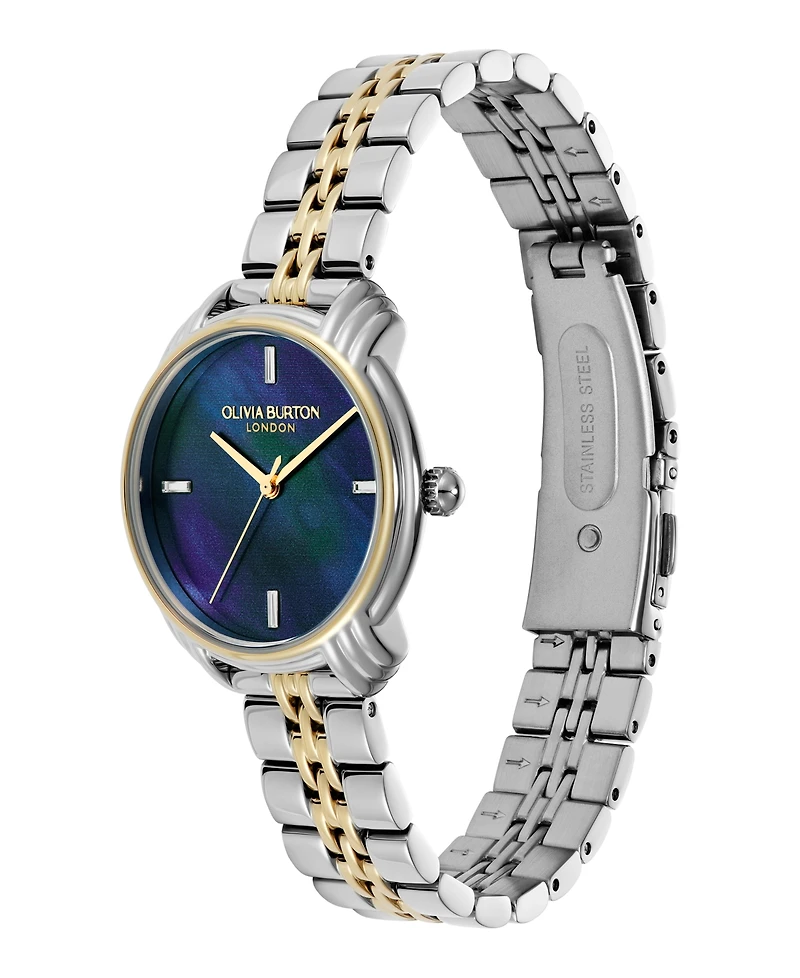 Olivia Burton Women's Art Deco 2.0 Two Tone Stainless Steel Bracelet Watch, 30mm