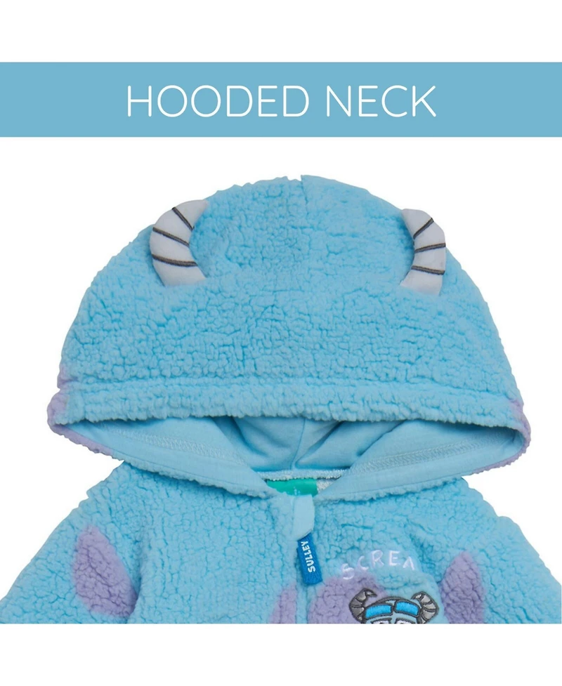 Monsters Inc. Baby Boys Cozy Faux Sherling Zip Up Cosplay Coverall Newborn to (Newborn - 24 Months)