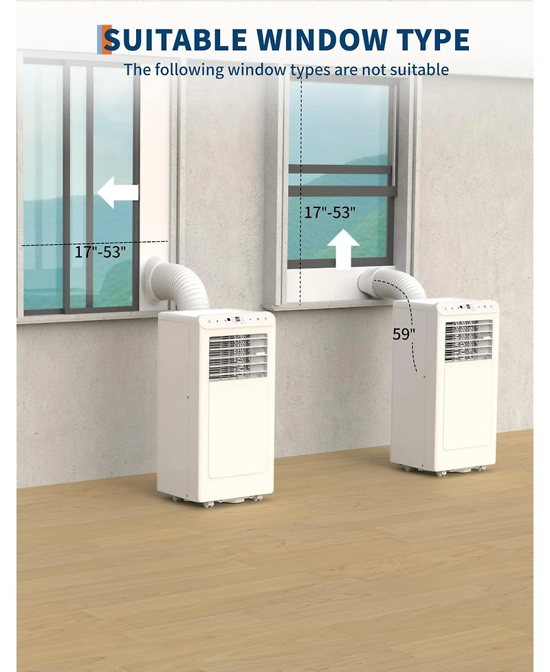 gaomon 10,000 Btu Portable Ac, Dehumidifier & Fan, Cools Up to 450 Sq.Ft with Remote & Sleep Mode
