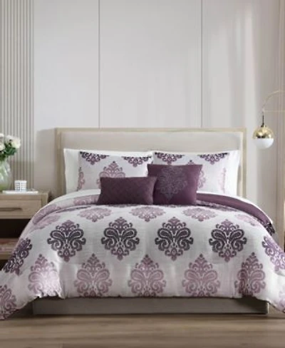 Hallmart Collectibles Morado Damask 9 Pc. Comforter Set