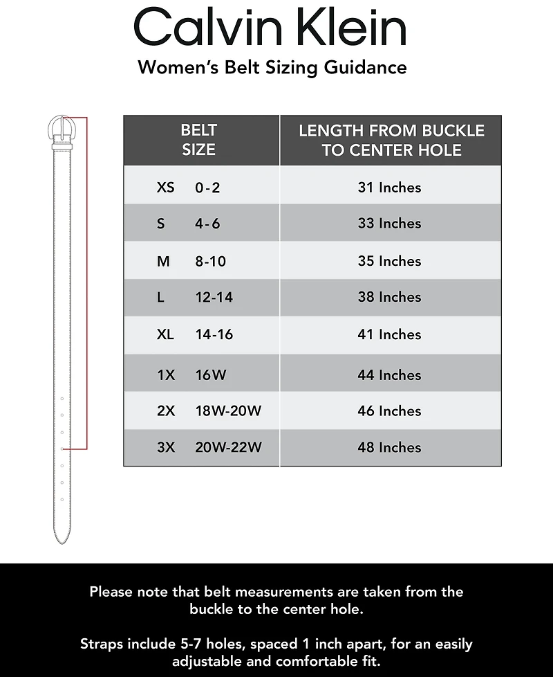 Calvin Klein Geometric Saffiano Dress Belt