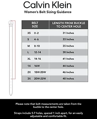 Calvin Klein Geometric Saffiano Dress Belt